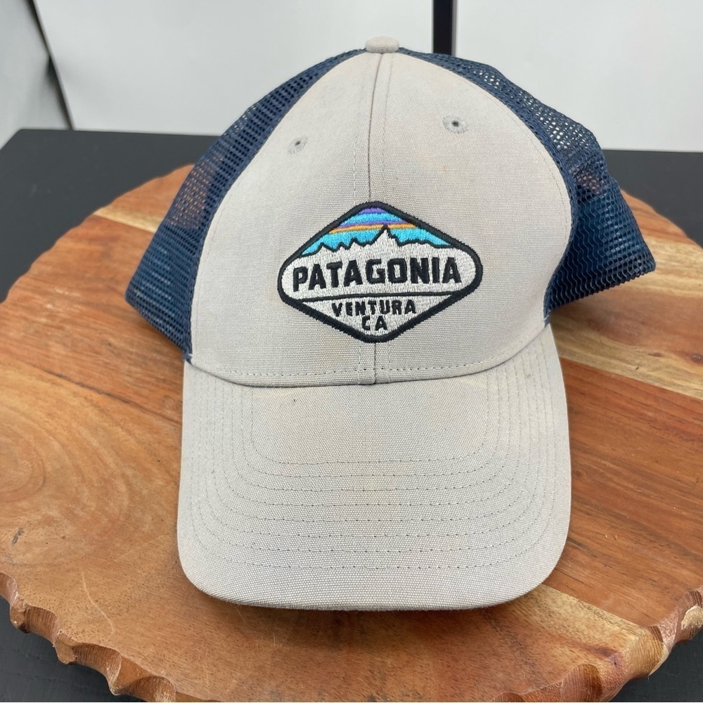 Patagonia Ventura CA California blue & gray Trucker Mesh Snapback Hat Cap